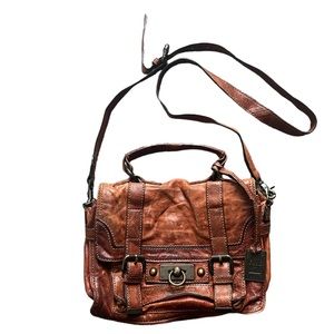 Frye Leather Cameron Crossbody Satchel, Cognac